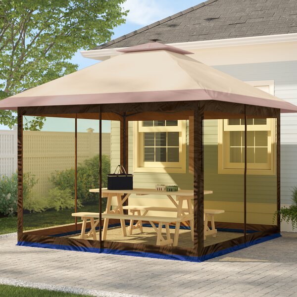 12 X 20 Gazebo Wayfair   Fully Enclosed Canopy 12 Ft. W X 12 Ft. D Aluminum Pop Up Gazebo 